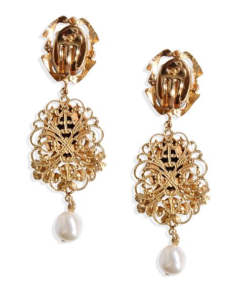 dolce gabbana floral earrings|dolce and gabbana style earrings.